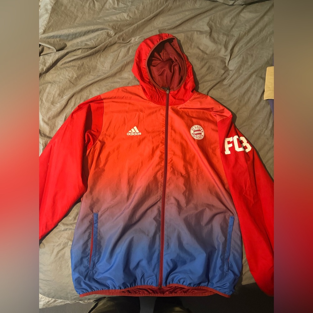 Adidas Red and Blue Bayern Munich Hoodie